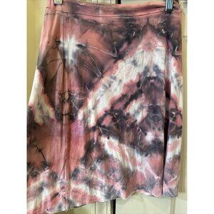 Brightly Twisted Peach/Gray Tye Dye Mini Skirt Sz XS